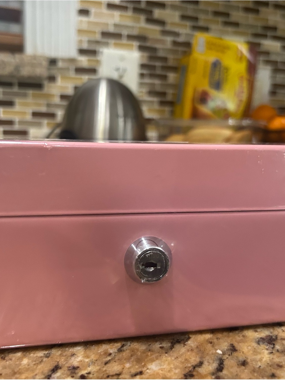 Amazon Pink Metal Jewelry Organizer Box with Lock